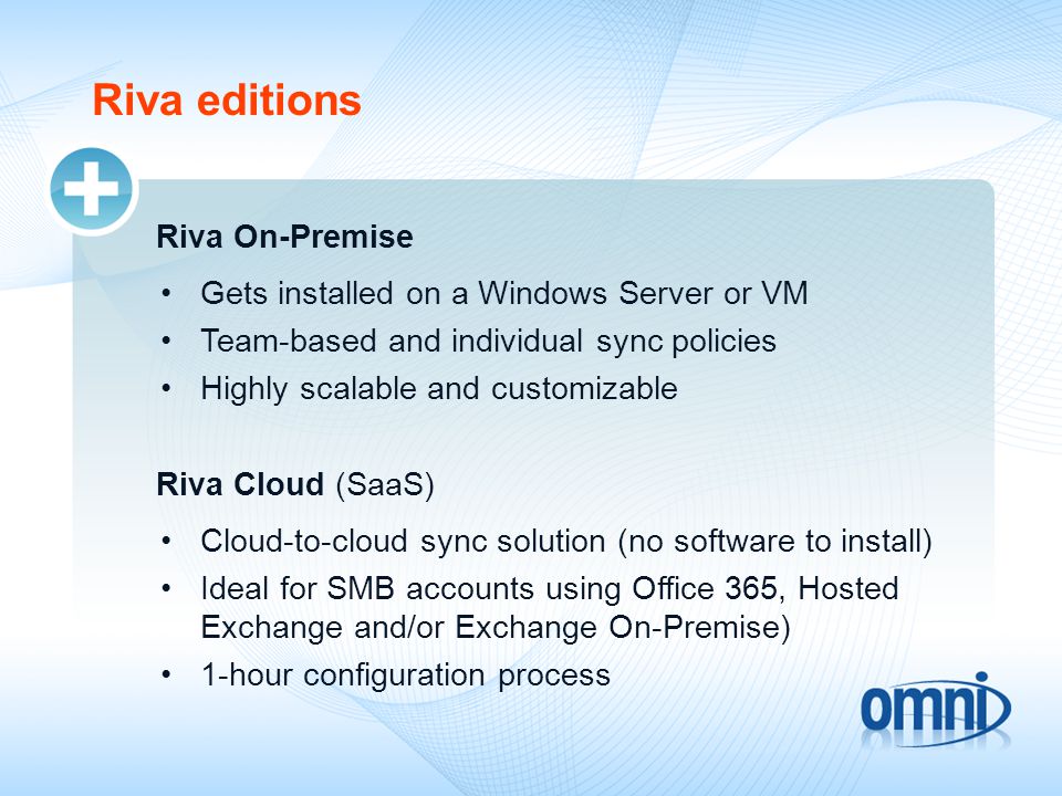 Riva editions Riva On-Premise Gets installed on a Windows Server or VM