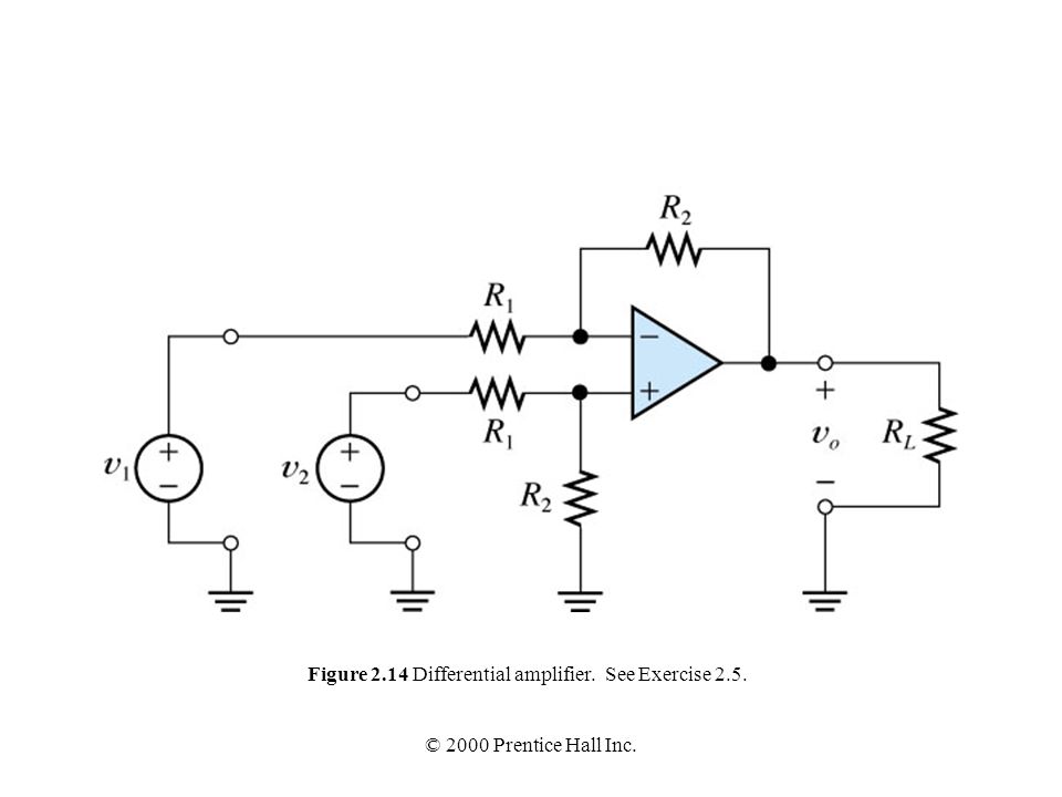 Figure 2.14 Differential amplifier. See Exercise 2.5.