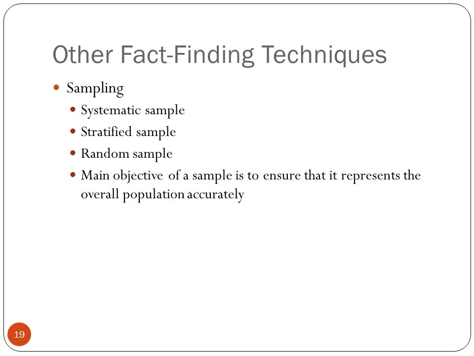 Other Fact-Finding Techniques