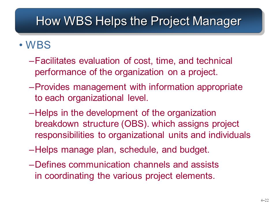 How WBS Helps the Project Manager