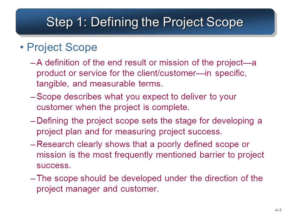 Step 1: Defining the Project Scope