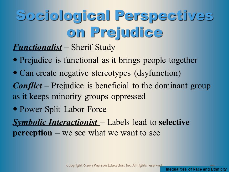 Sociological Perspectives on Prejudice