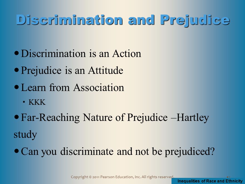 Discrimination and Prejudice