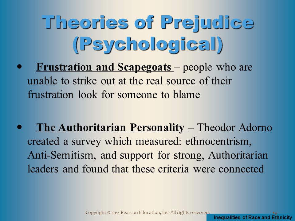 Theories of Prejudice (Psychological)