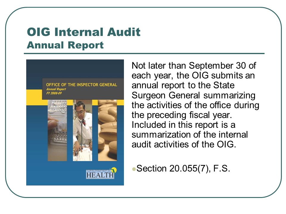 OIG Internal Audit Annual Report