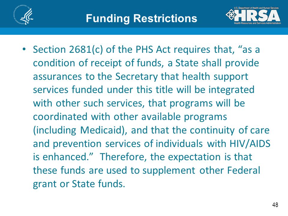 Funding Restrictions