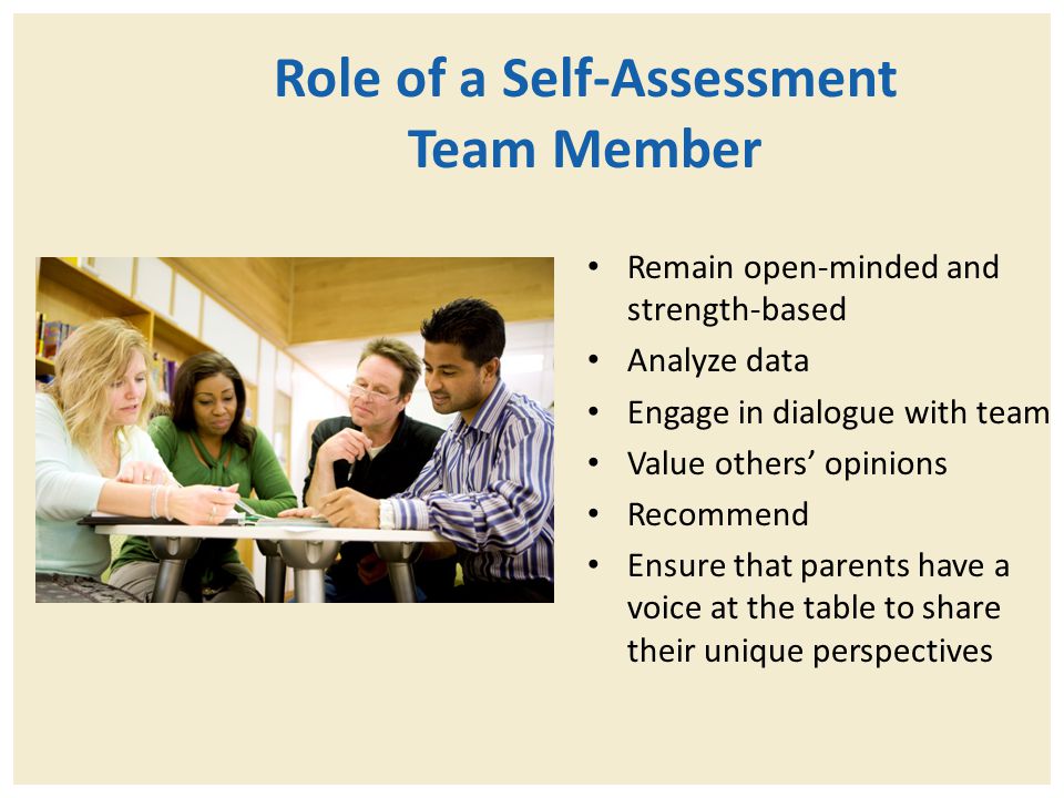 Role of a Self-Assessment Team Member