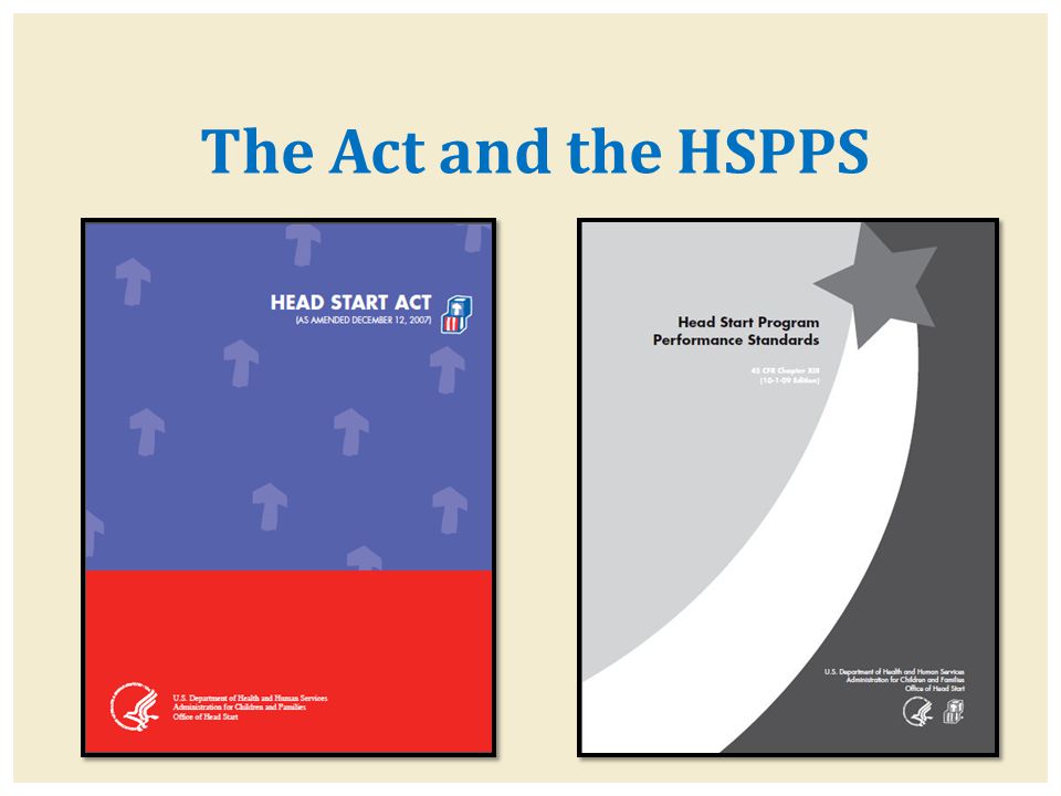 The Act and the HSPPS Offer this information: