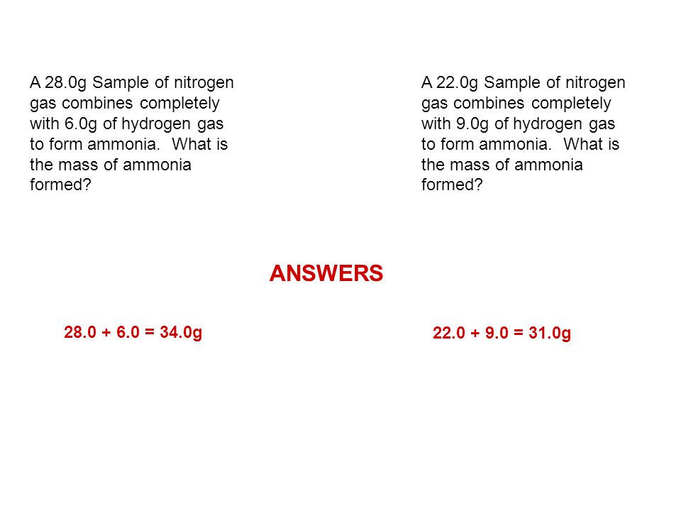 A 28. 0g Sample of nitrogen gas combines completely with 6