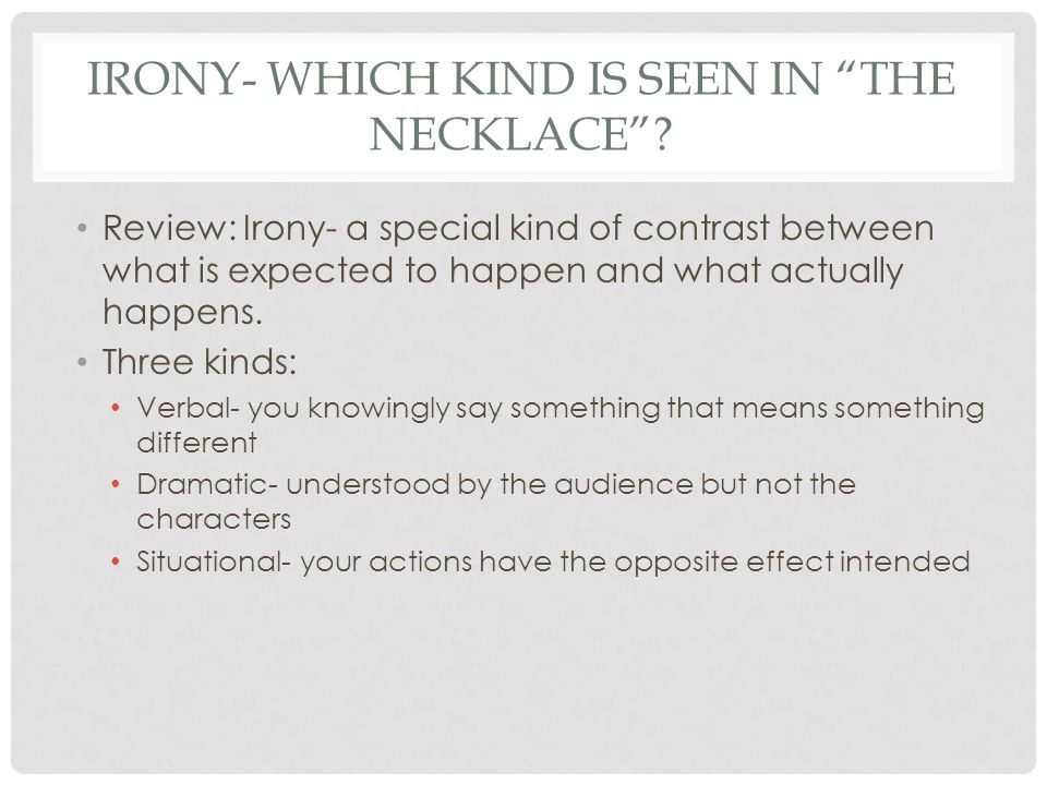 irony in the necklace by guy de maupassant