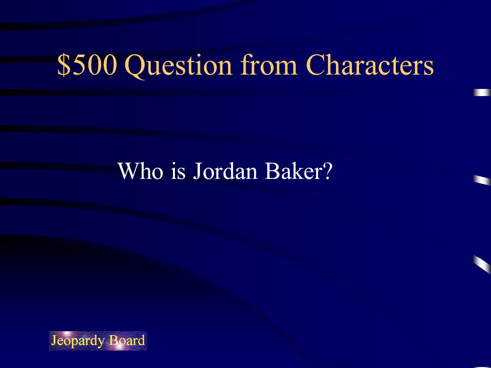 $500 Question from Characters