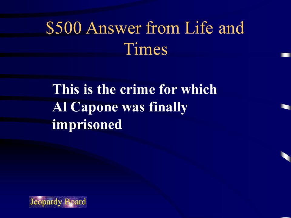 $500 Answer from Life and Times