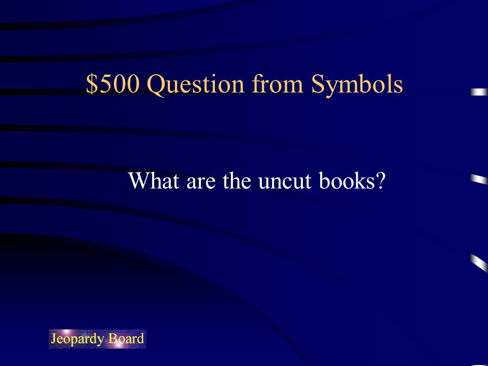 $500 Question from Symbols