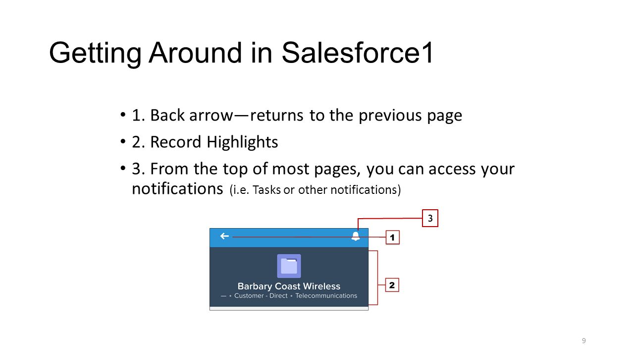 Getting Around in Salesforce1