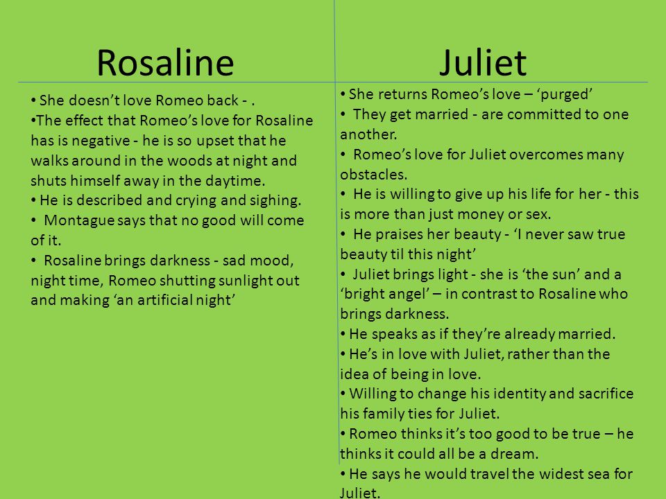 romeo and juliet comparison essay