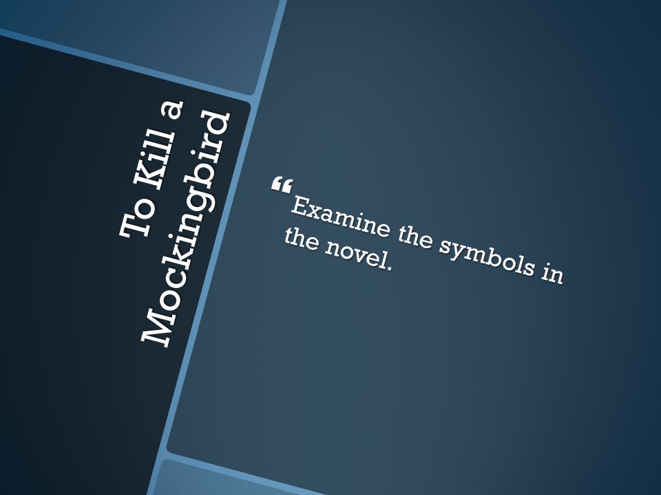 Examine the symbols in the novel.