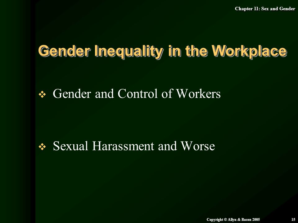 Gender Inequality in the Workplace