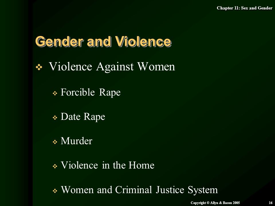 Gender and Violence Violence Against Women Forcible Rape Date Rape