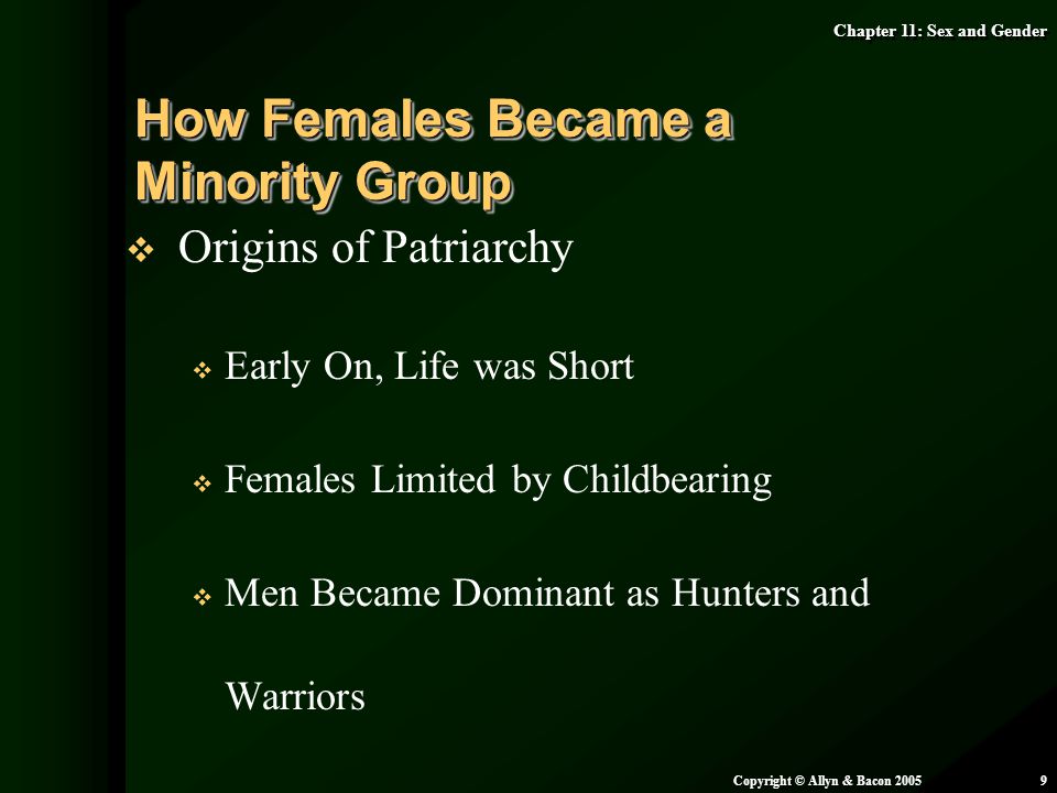 How Females Became a Minority Group