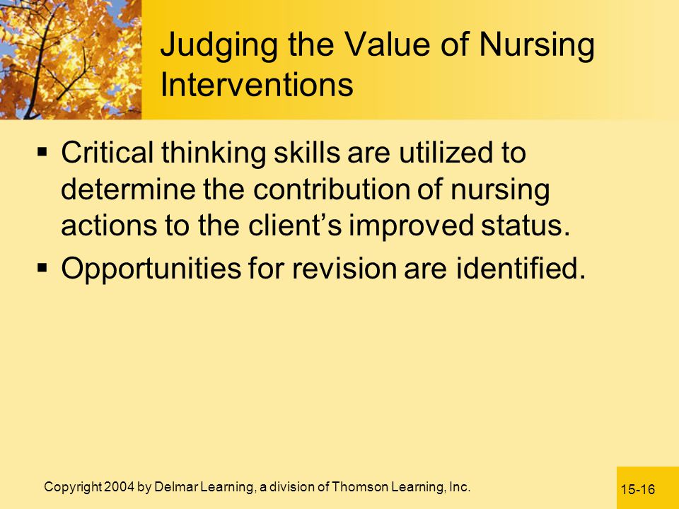 Judging the Value of Nursing Interventions