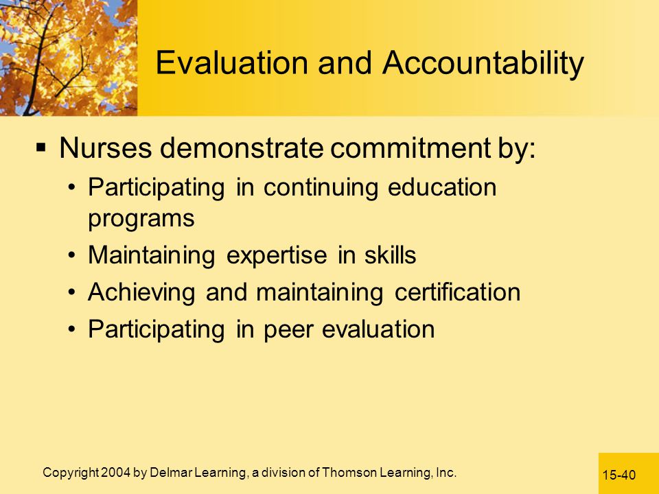 Evaluation and Accountability
