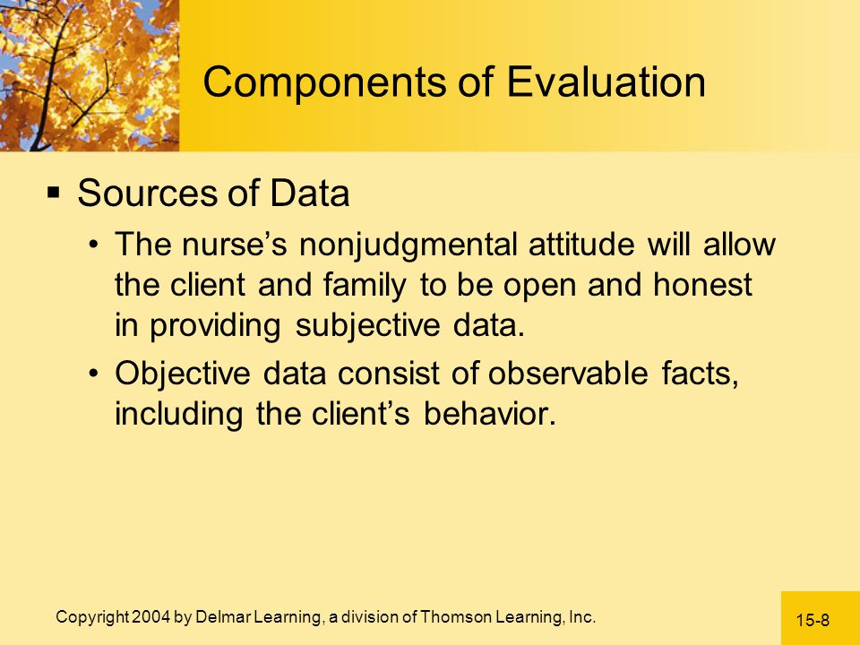 Components of Evaluation