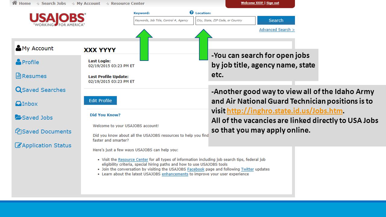 -You can search for open jobs by job title, agency name, state etc.
