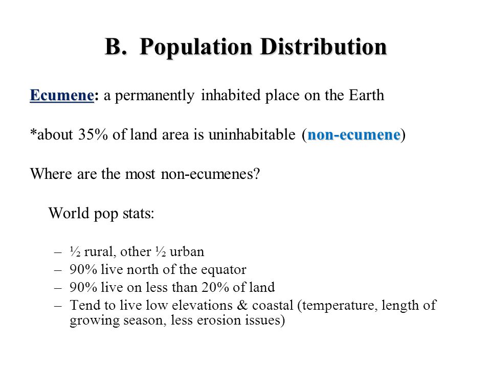B. Population Distribution