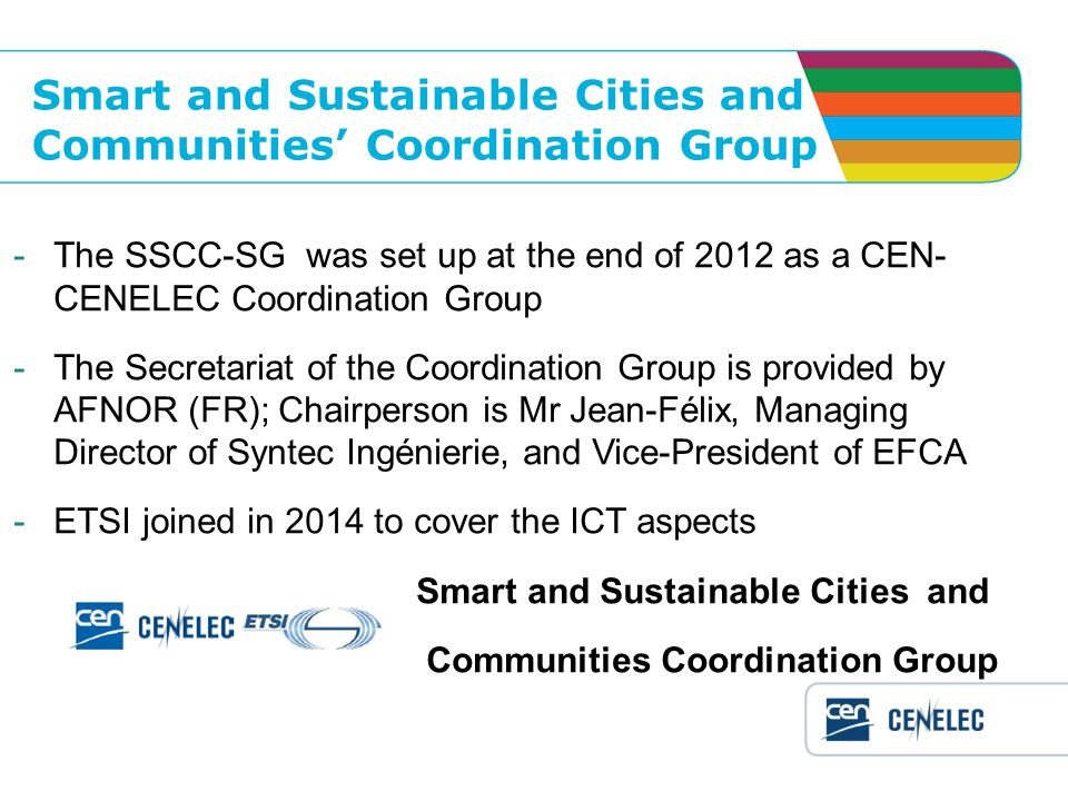 Smart and Sustainable Cities and Communities’ Coordination Group