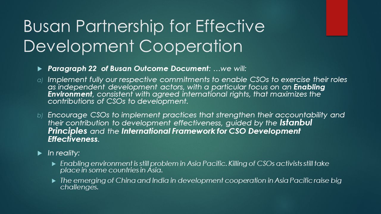 Busan Partnership for Effective Development Cooperation