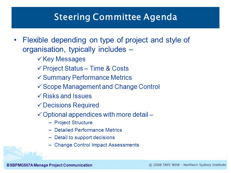 Steering Committee Agenda