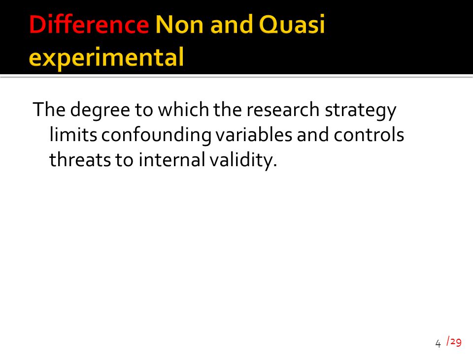 Difference Non and Quasi experimental