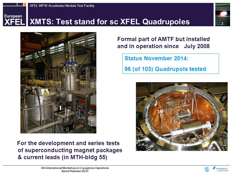XMTS: Test stand for sc XFEL Quadrupoles