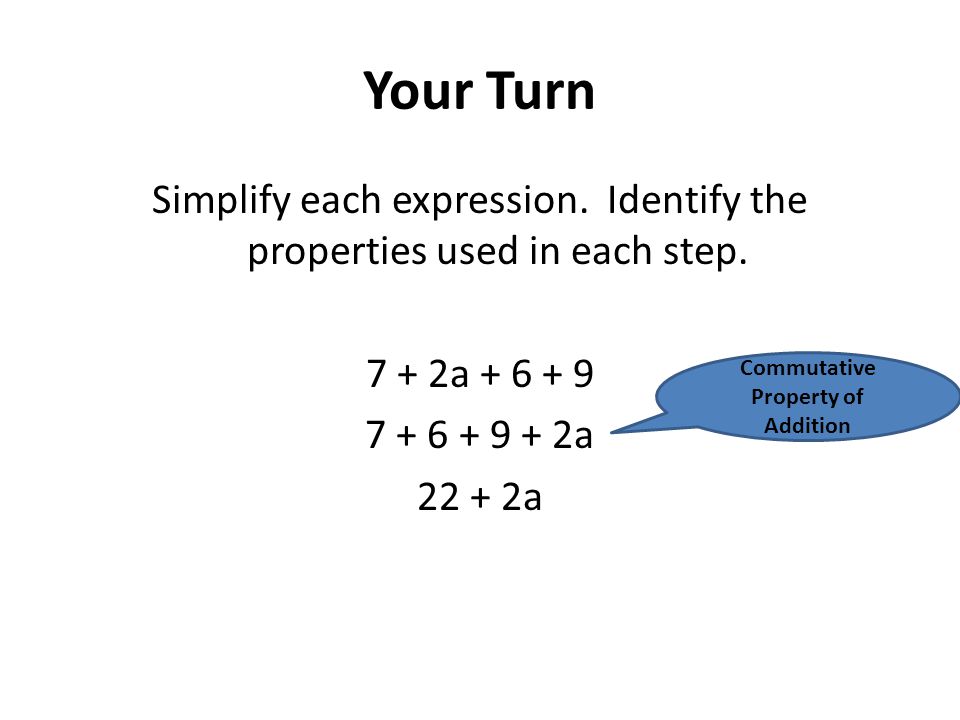 Commutative Property of Addition