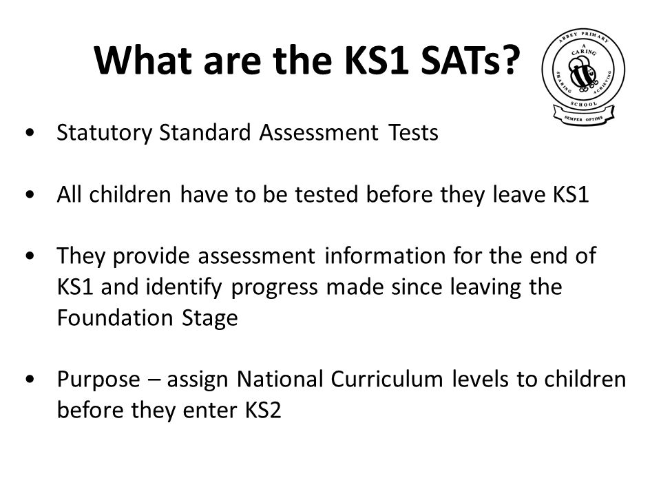 What are the KS1 SATs Statutory Standard Assessment Tests