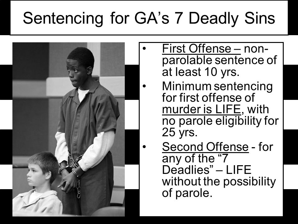 Sentencing for GA’s 7 Deadly Sins