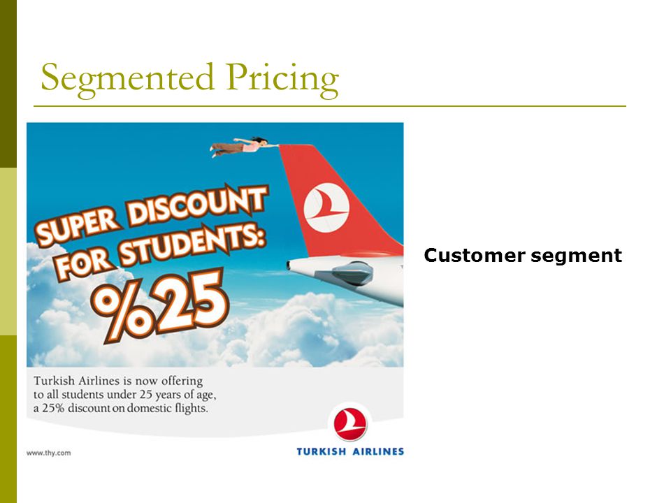Segmented Pricing Customer segment
