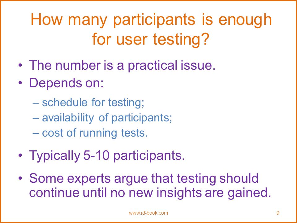 How many participants is enough for user testing