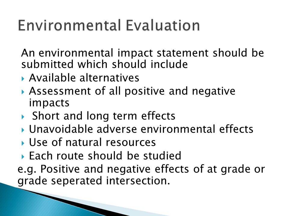 Environmental Evaluation