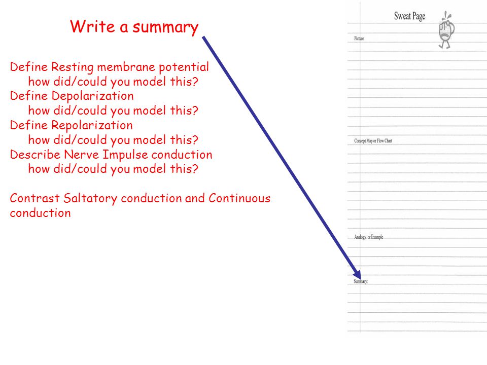 Write a summary Define Resting membrane potential