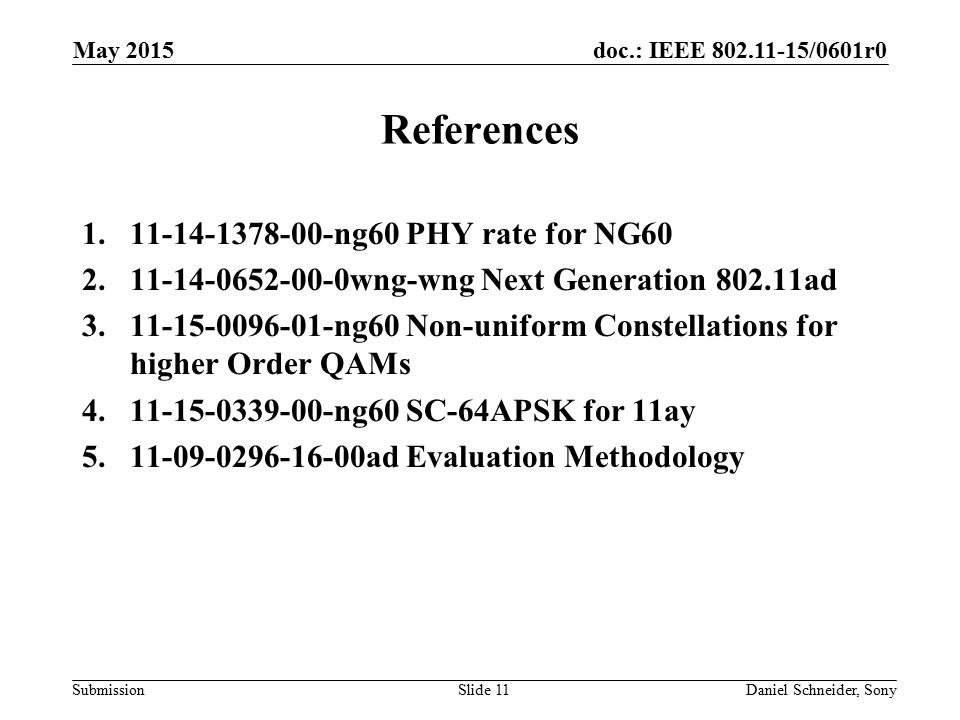 References ng60 PHY rate for NG60