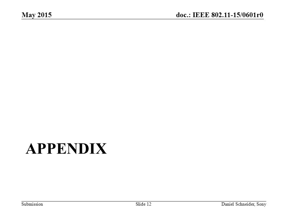 Appendix May 2015 Month Year doc.: IEEE yy/xxxxr0
