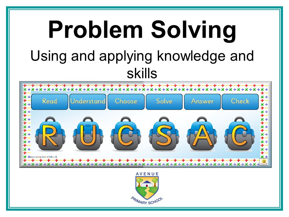 Using and applying knowledge and skills