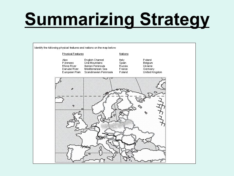 Summarizing Strategy