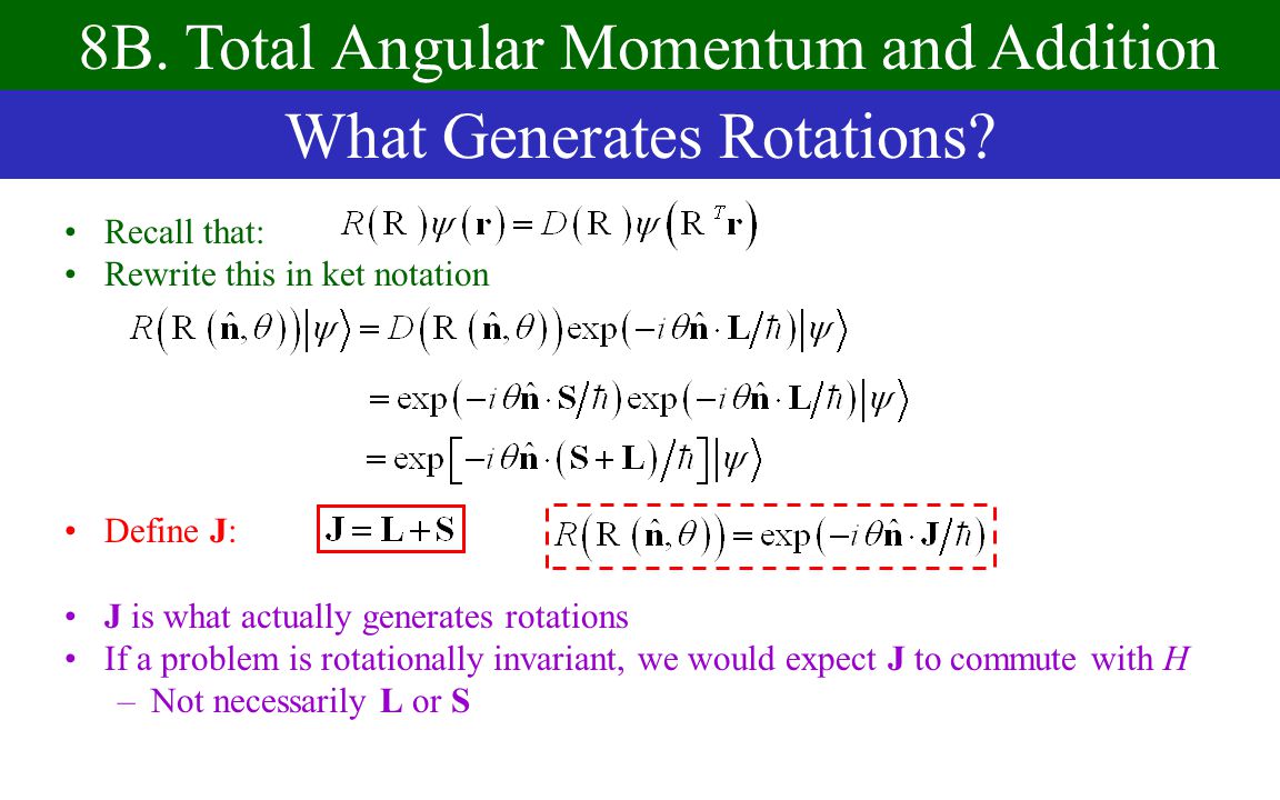 8 Spin And Adding Angular Momentum 8a Rotations Revisited Ppt Video Online Download 8 Spin And Adding Angular Momentum 8a Rotations Revisited Ppt Video Online Download