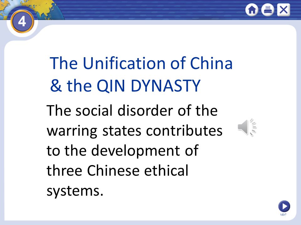The Unification of China & the QIN DYNASTY