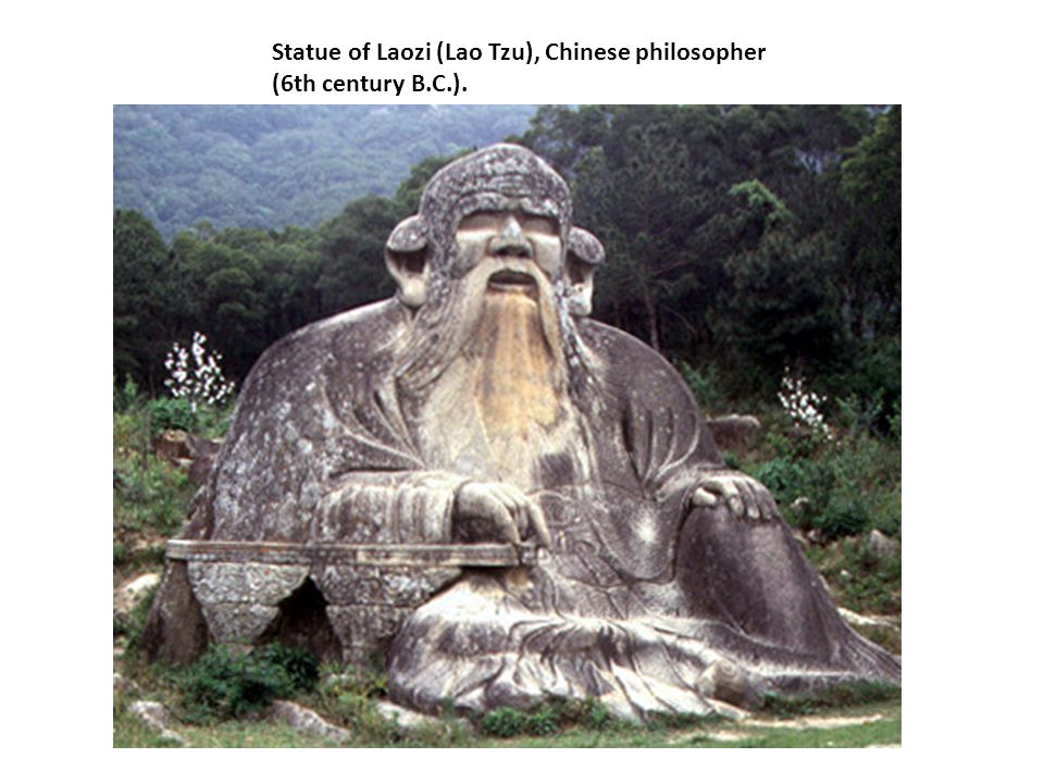 Statue of Laozi (Lao Tzu), Chinese philosopher (6th century B.C.).