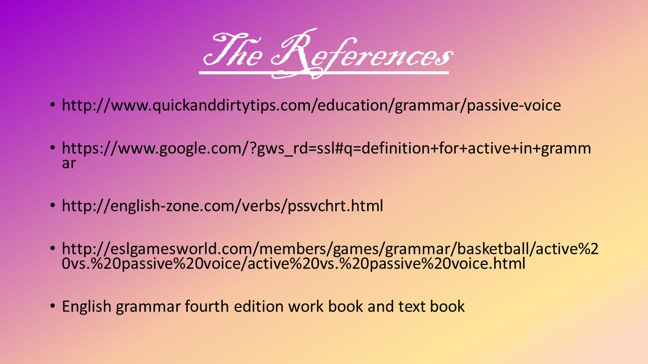 The References