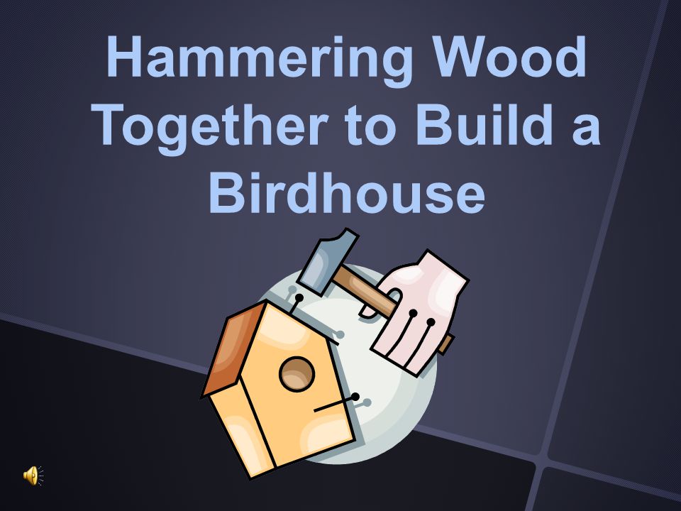 Hammering Wood Together to Build a Birdhouse