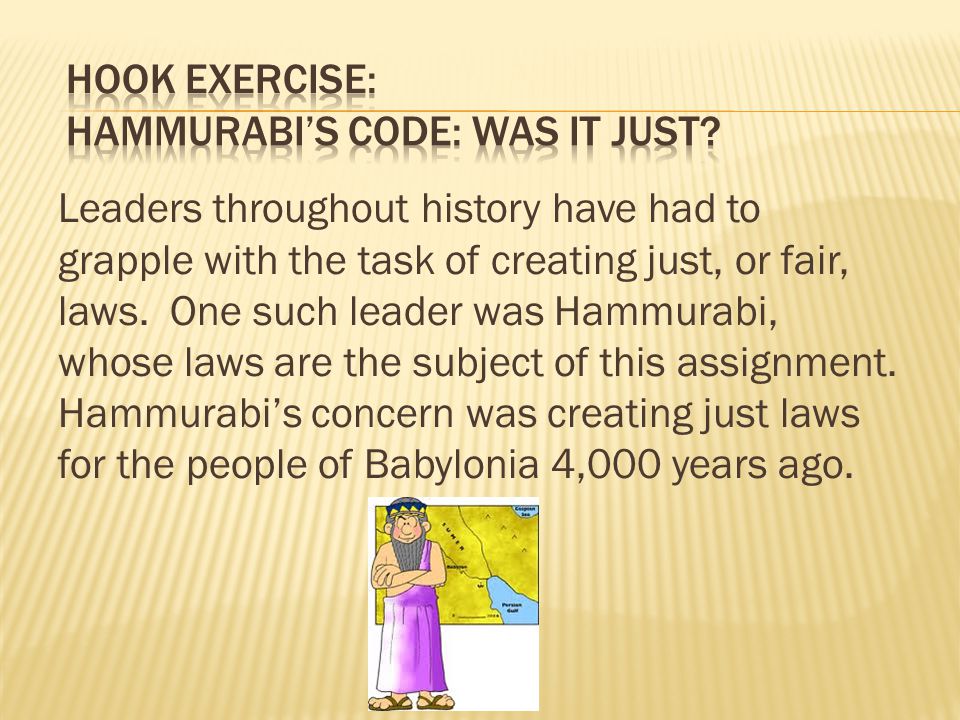 hammurabis code was it just